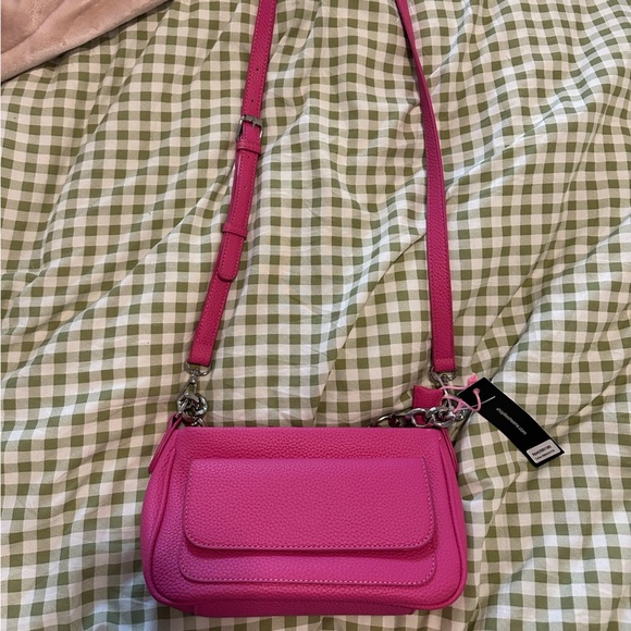 like dreams Handbags - Like Dreams Women’s Hot Fuschia Pink Crossbody Bag Chain Detail NWT